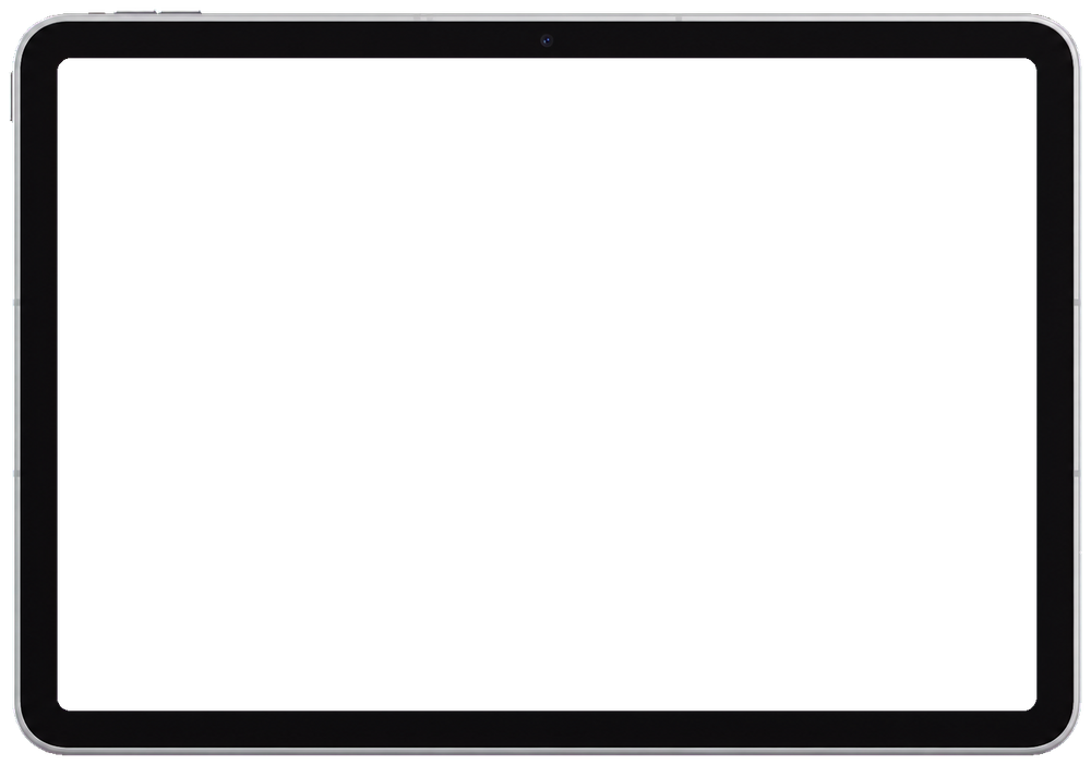 Silver tablet frame