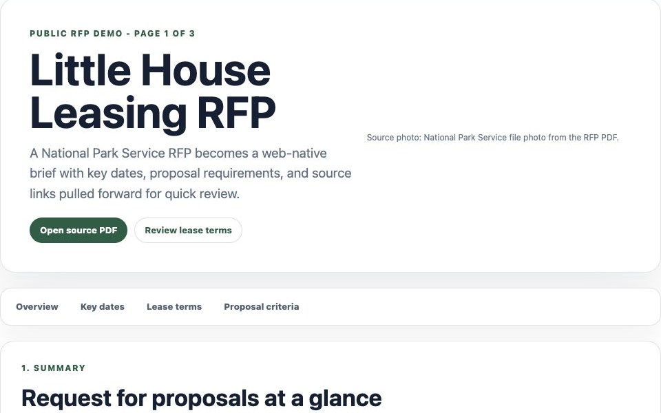 RFP example preview