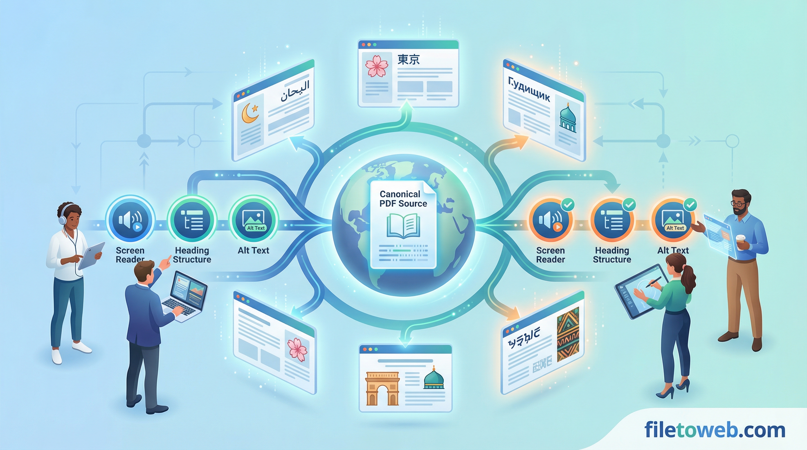 Cover Image for Multilingual, Accessible Web Publishing Workflow from a Single PDF Source